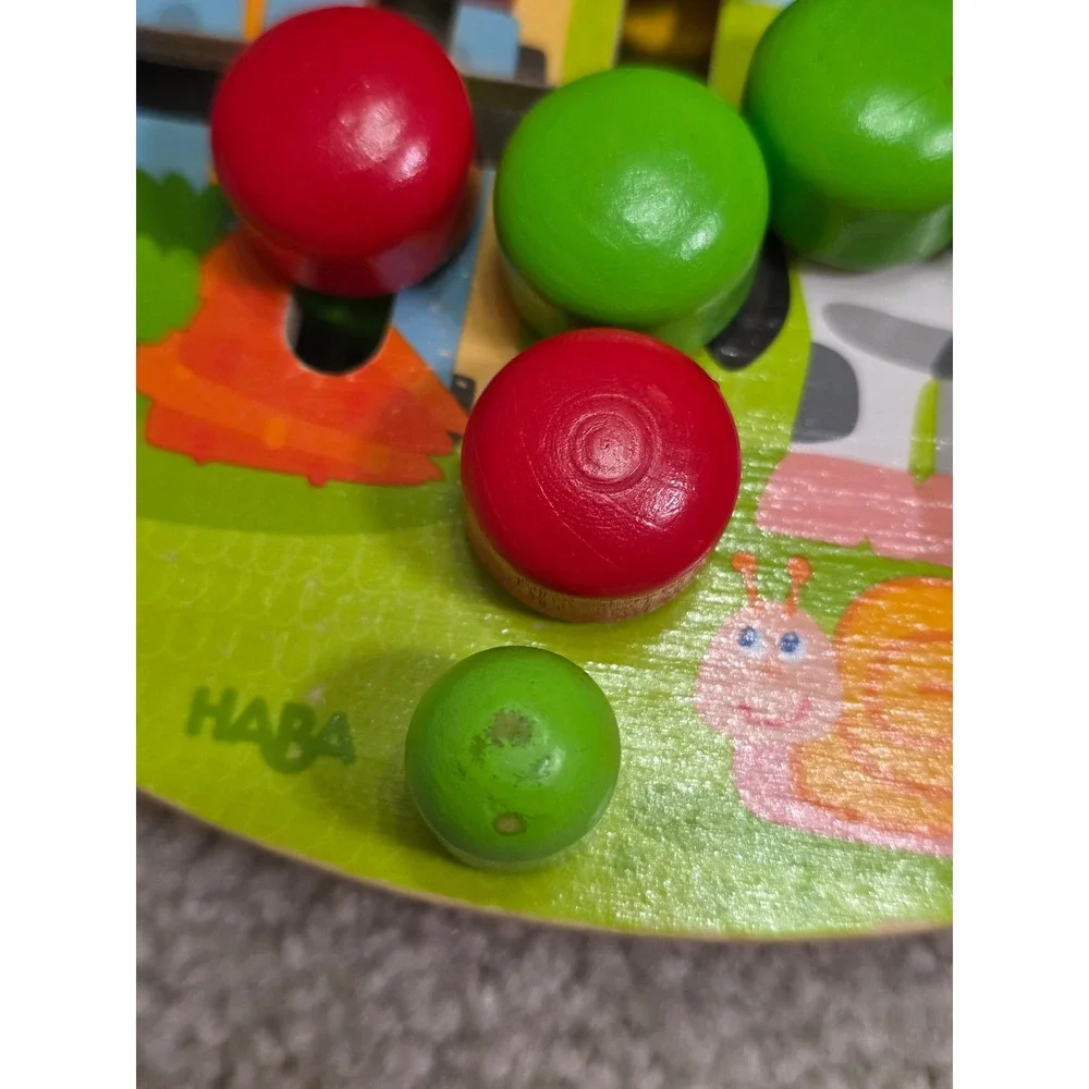 HABA Double Sided Wooden Magnetic Maze Game Farm Animals and Shapes Toy